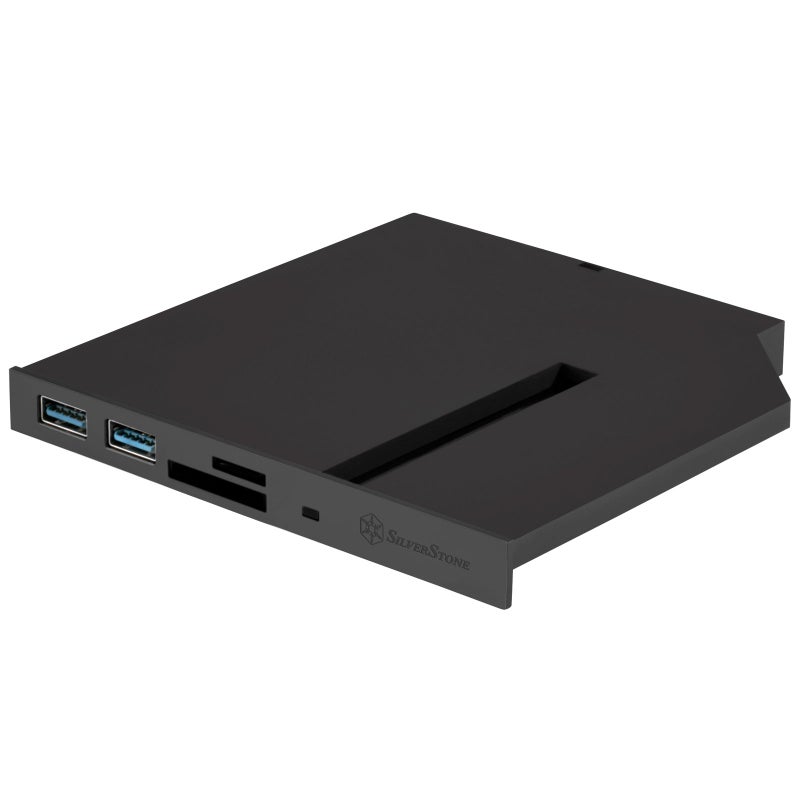 SilverStone Technology FPS01 12.7mm Slim ODD Device Bay to M.2 SATA SSD with Dual USB 3.0 Type-A and SD/Micro-SD Reader - Image 4